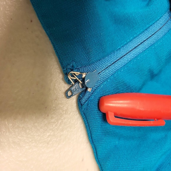 Julian Taylor New York Dress Size 10 Blue Teal Button Front Career Work - Picture 14 of 16